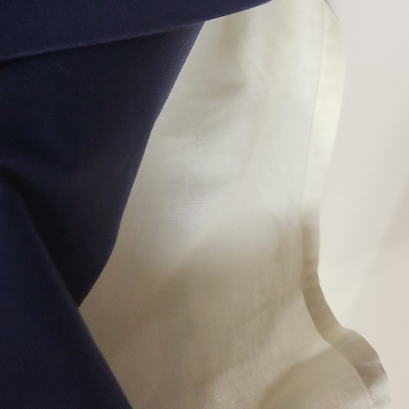 BODEN Navy Cream Sheath Long Length Midi Dress with Large Beaded Neckline (Tall) - Picture 9 of 14